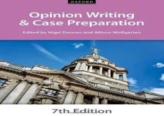 PDF Opinion Writing and Case Preparation (Bar Manuals) Full