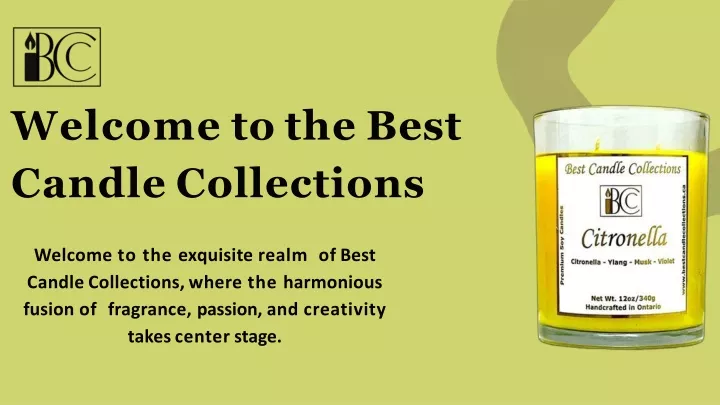 welcome to the best candle collections