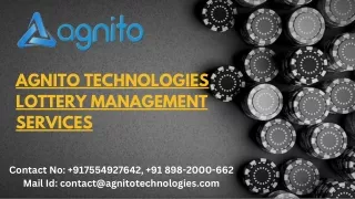 Lottery Software Development- Agnito Technologies