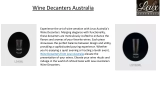 Wine Decanters Australia