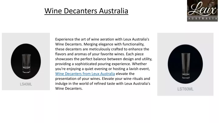 wine decanters australia