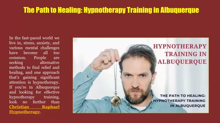 the path to healing hypnotherapy training