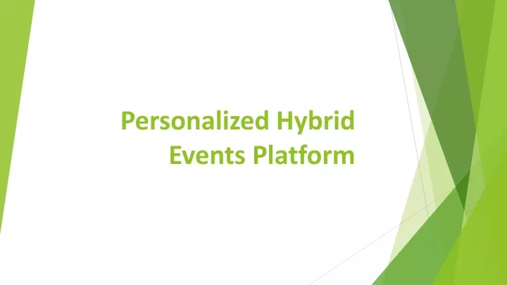 personalized hybrid events platform