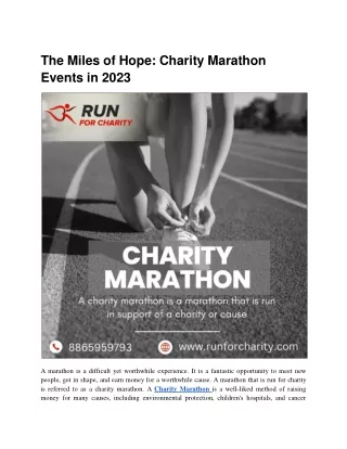 The Miles of Hope_ Charity Marathon Events in 2023