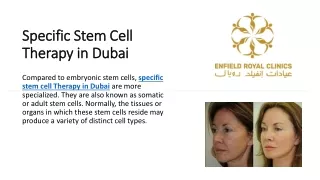 specific stem cell therapy