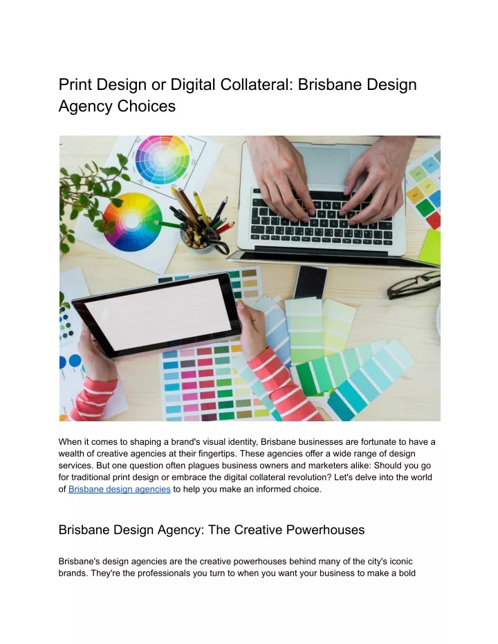 print design or digital collateral brisbane