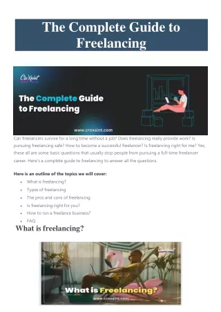 the complete guide to freelancing