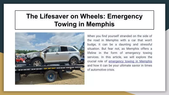 the lifesaver on wheels emergency towing