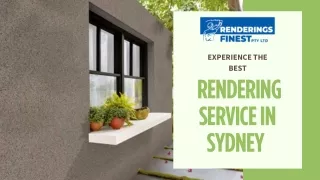 Experience The Best  Rendering Service in Sydney