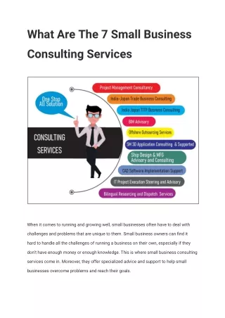 what are the 7 small business