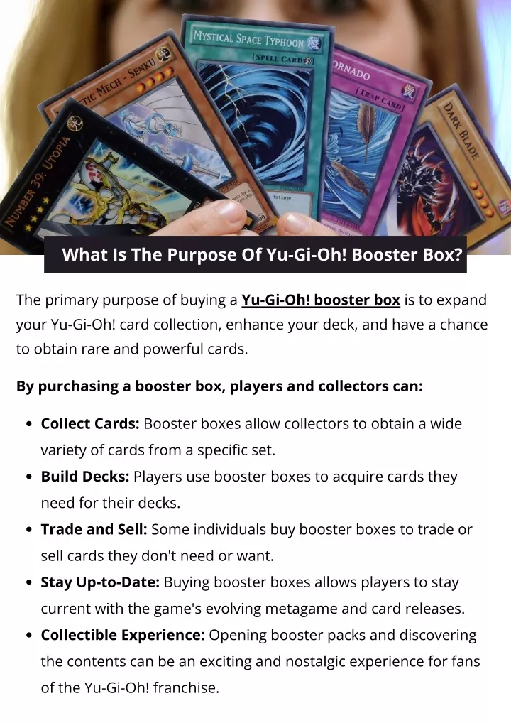 what is the purpose of yu gi oh booster box