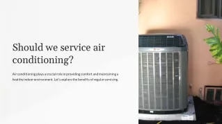 Should We Service Air Conditioning