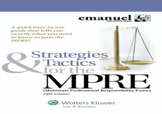 Download Strategies and Tactics for the MPRE (Multistate Professional Responsibi