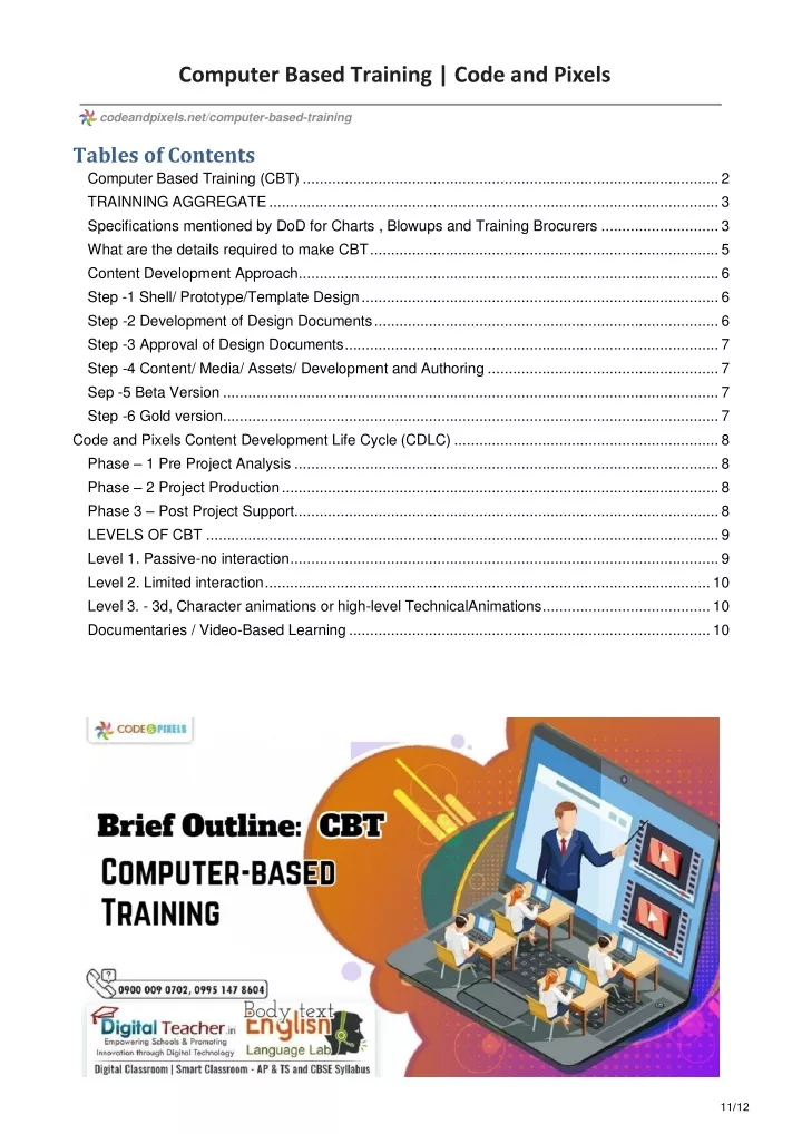 computer based training code and pixels