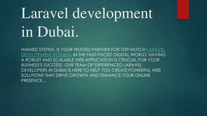 laravel development in dubai