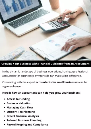 Growing Your Business with Financial Guidance from an Accountant