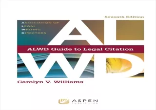 Download ALWD Guide to Legal Citation (Aspen Coursebook Series) Full