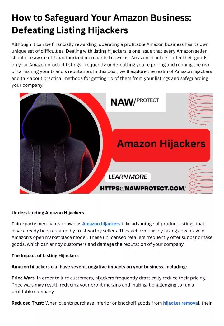 how to safeguard your amazon business defeating