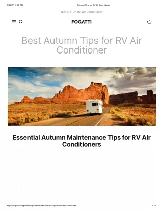Autumn Tips for RV Air Conditioner