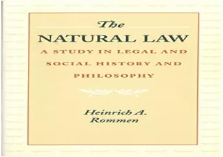 [PDF] The Natural Law: A Study in Legal and Social History and Philosophy Full