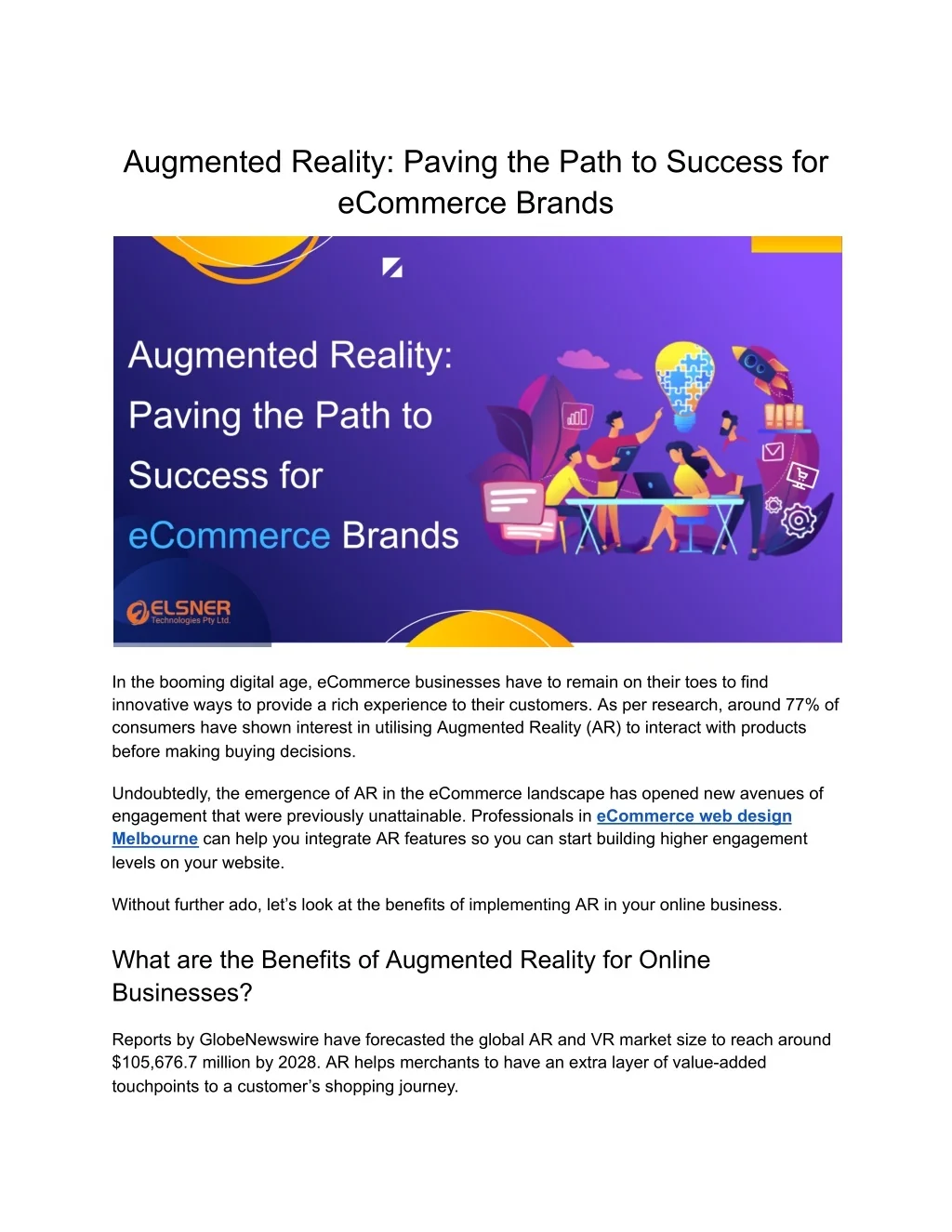 PPT - Augmented Reality: Paving the Path to Success for eCommerce ...