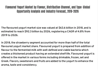 Flavoured Yogurt Market