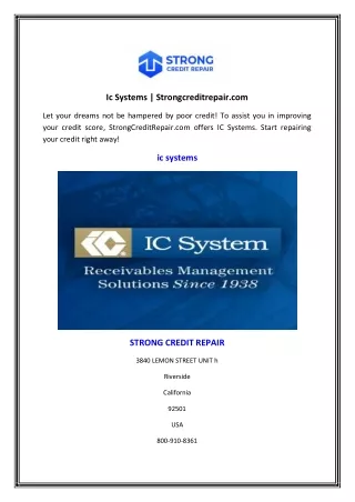 ic systems strongcreditrepair com