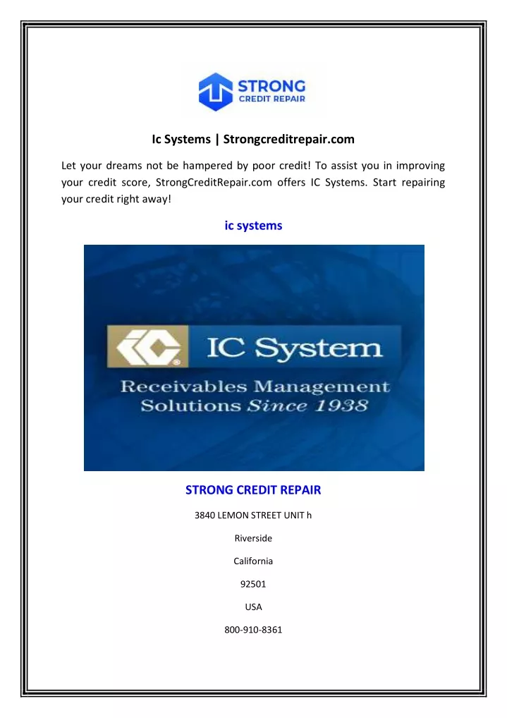 ic systems strongcreditrepair com