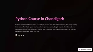 python course in chandigarh