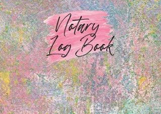 (PDF) Notary Log Book: One Entry Per Page Notarial Records Journal - Watercolor