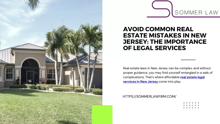 avoid common real estate mistakes in new jersey