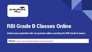 rbi grade b classes online