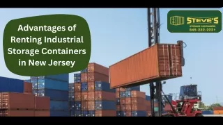 Significant Benefits of Rental Industrial Storage Containers in New Jersey