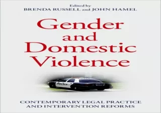 PDF Gender and Domestic Violence: Contemporary Legal Practice and Intervention R