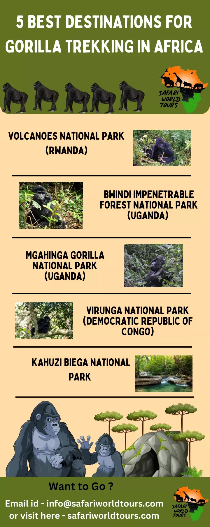 5 best destinations for gorilla trekking in africa