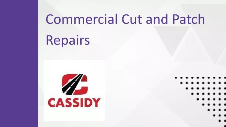 commercial cut and patch repairs