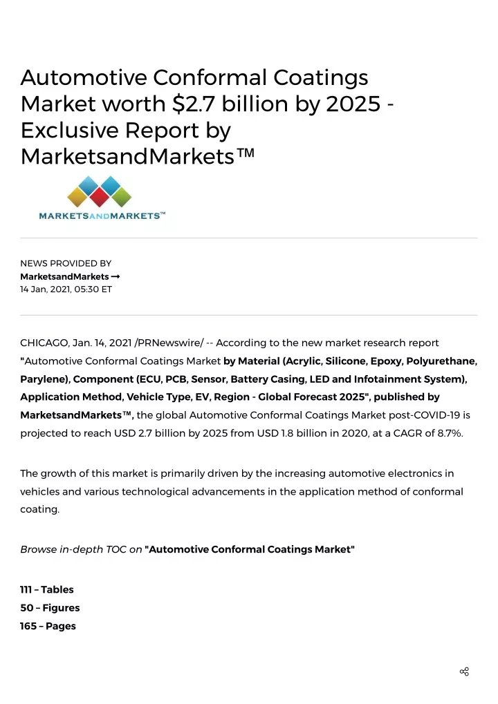 automotive conformal coatings market worth