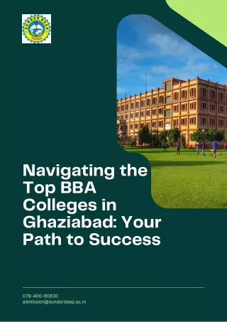 navigating the top bba colleges in ghaziabad your