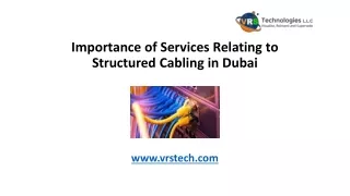 importance of s ervices relating to structured cabling in dubai