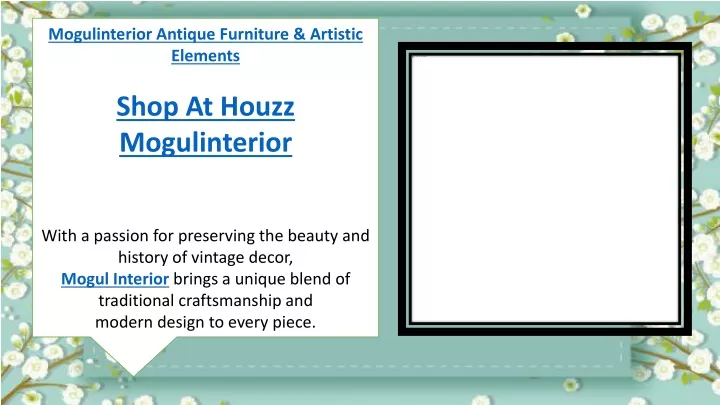 mogulinterior antique furniture artistic elements
