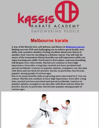 Melbourne karate