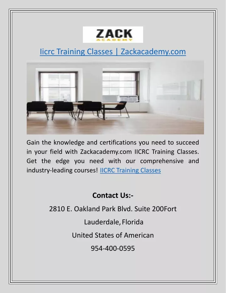 iicrc training classes zackacademy com