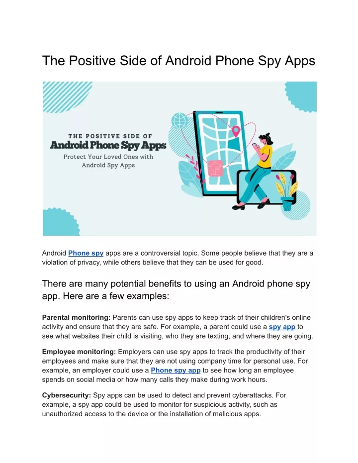 the positive side of android phone spy apps