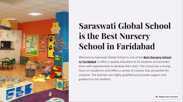 saraswati global school is the best nursery