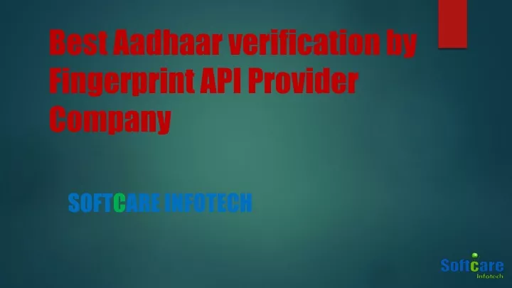 best aadhaar verification by fingerprint api provider company