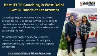 Best IELTS Coaching Institute in West Delhi