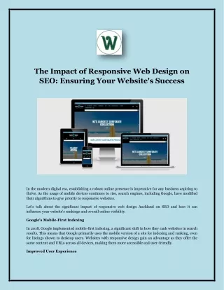 The Impact of Responsive Web Design on SEO Ensuring Your Website's Success