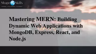 Mastering MERN Building Dynamic Web Applications