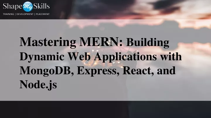 mastering mern building dynamic web applications