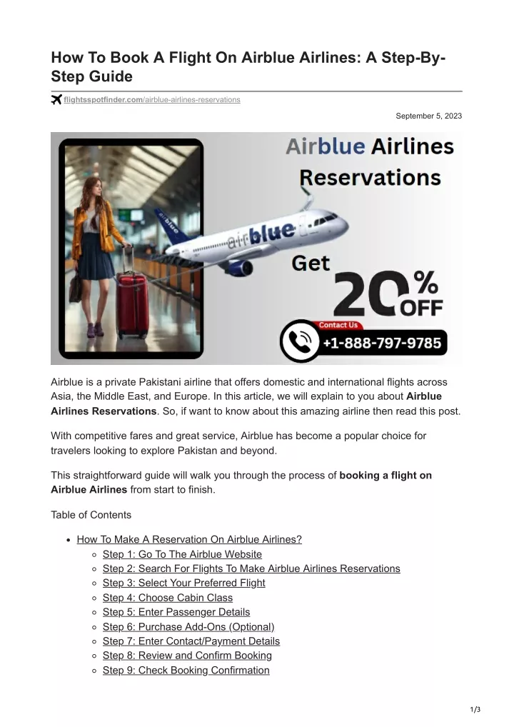 how to book a flight on airblue airlines a step